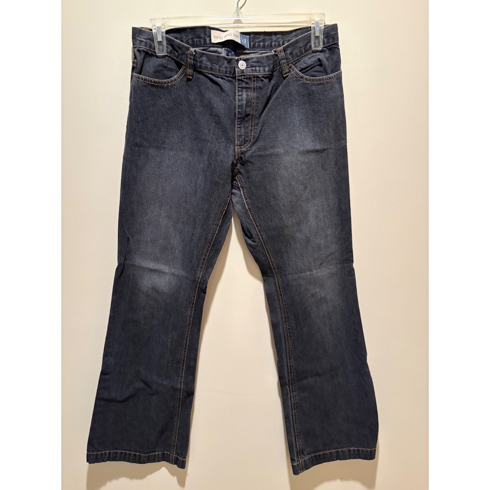 GAP Long and Lean Jeans Dark Wash Indigo Bootcut Denim 100% Cotton Vintage 12R